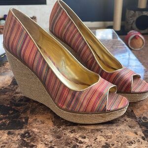Pre loved Nine West platform wedges.
